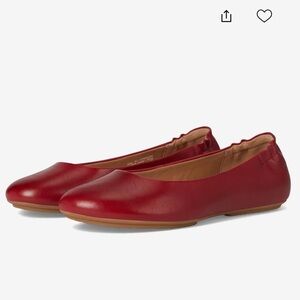Dansko Mollie Red Leather Ballet Flats